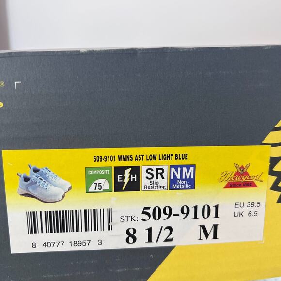 Thorogood AST Low Lace Up Safety Shoes Light Blue 509-9101 Women's 8.5 M - Picture 11 of 11
